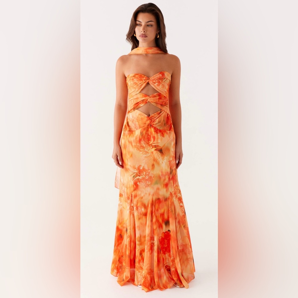 Peppermayo Orange Maxi Dress